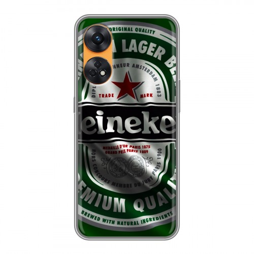 Дизайнерский силиконовый с усиленными углами чехол для OPPO Reno8 T Heineken