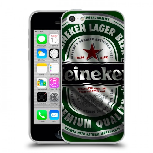 Дизайнерский пластиковый чехол для Iphone 5c Heineken
