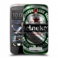 Дизайнерский пластиковый чехол для HTC Desire 500 Heineken