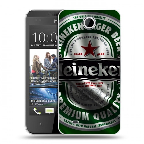 Дизайнерский пластиковый чехол для HTC Desire 300 Heineken