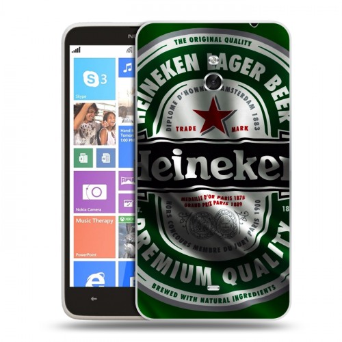 Дизайнерский пластиковый чехол для Nokia Lumia 1320 Heineken