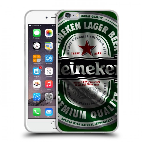 Дизайнерский силиконовый чехол для Iphone 6 Plus/6s Plus Heineken