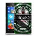 Дизайнерский пластиковый чехол для Microsoft Lumia 435 Heineken