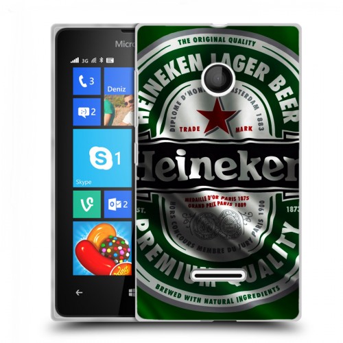 Дизайнерский пластиковый чехол для Microsoft Lumia 435 Heineken