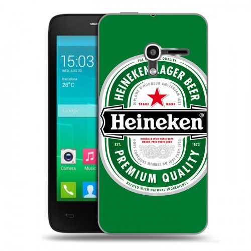 Дизайнерский пластиковый чехол для Alcatel One Touch Pop D3 Heineken