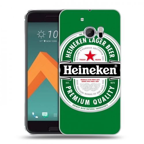 Дизайнерский пластиковый чехол для HTC 10 Heineken