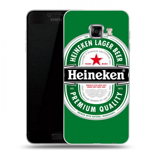 Дизайнерский пластиковый чехол для Samsung Galaxy C5 Heineken