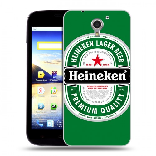 Дизайнерский пластиковый чехол для ZTE Blade A510 Heineken