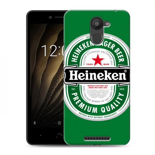 Дизайнерский силиконовый чехол для BQ Aquaris U Heineken