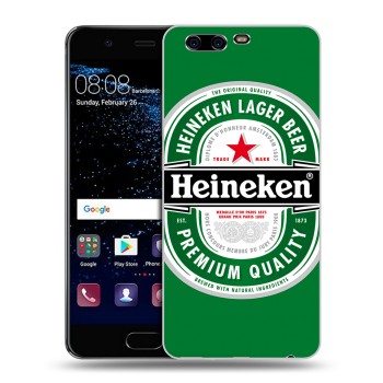 Дизайнерский силиконовый чехол для Huawei P10 Plus Heineken (на заказ)