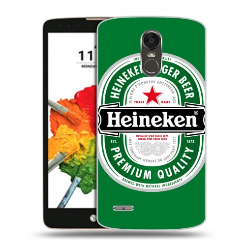 Дизайнерский пластиковый чехол для LG Stylus 3 Heineken