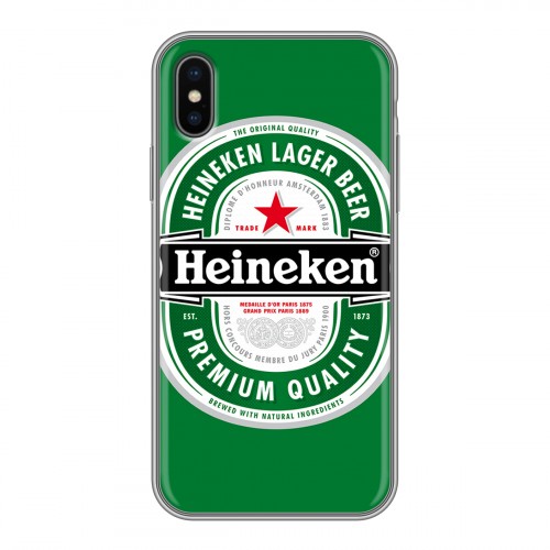 Дизайнерский силиконовый чехол для Iphone x10 Heineken