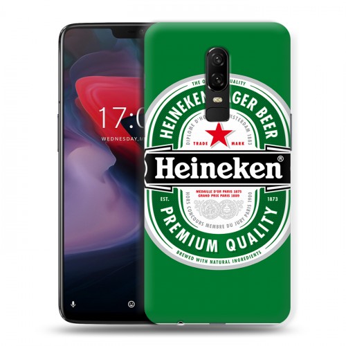 Дизайнерский пластиковый чехол для OnePlus 6 Heineken