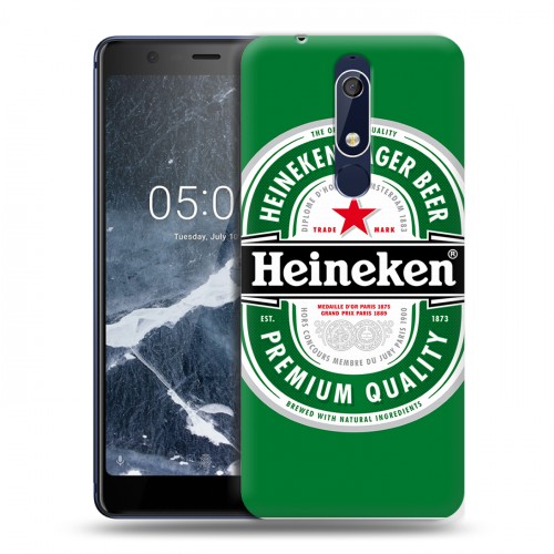 Дизайнерский пластиковый чехол для Nokia 5.1 Heineken