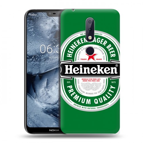 Дизайнерский пластиковый чехол для Nokia 6.1 Plus Heineken