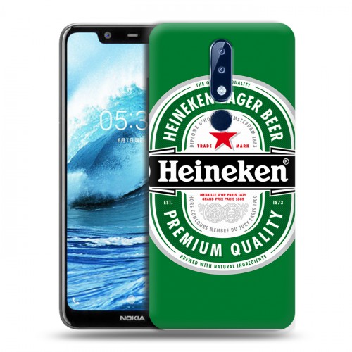 Дизайнерский пластиковый чехол для Nokia 5.1 Plus Heineken