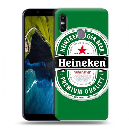 Дизайнерский пластиковый чехол для HTC U12 Life Heineken