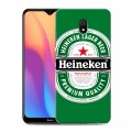 Дизайнерский силиконовый с усиленными углами чехол для Xiaomi RedMi 8A Heineken