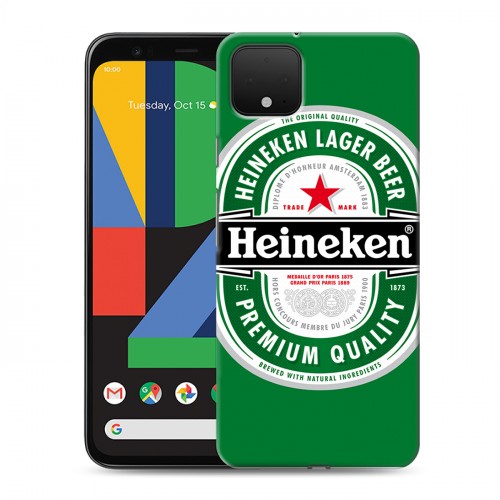 Дизайнерский пластиковый чехол для Google Pixel 4 Heineken