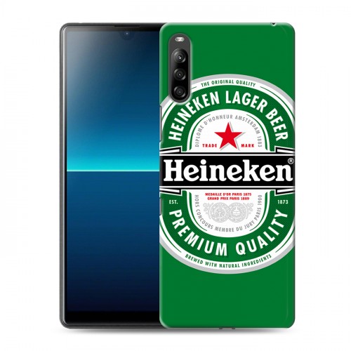 Дизайнерский силиконовый с усиленными углами чехол для Sony Xperia L4 Heineken