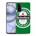 Дизайнерский силиконовый с усиленными углами чехол для Huawei Honor 30 Heineken