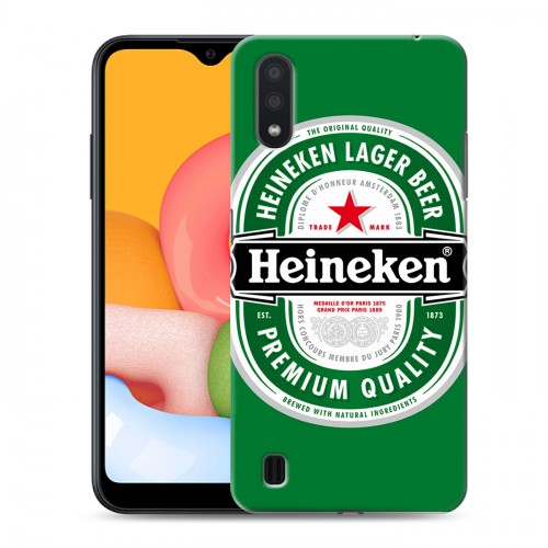 Дизайнерский силиконовый чехол для Samsung Galaxy M01 Heineken