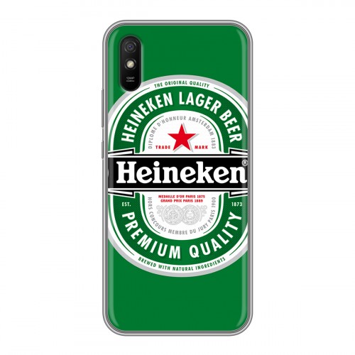 Дизайнерский силиконовый с усиленными углами чехол для Xiaomi RedMi 9A Heineken