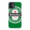 Дизайнерский силиконовый с усиленными углами чехол для Iphone 12 Mini Heineken