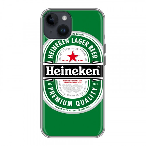 Дизайнерский пластиковый чехол для Iphone 14 Heineken