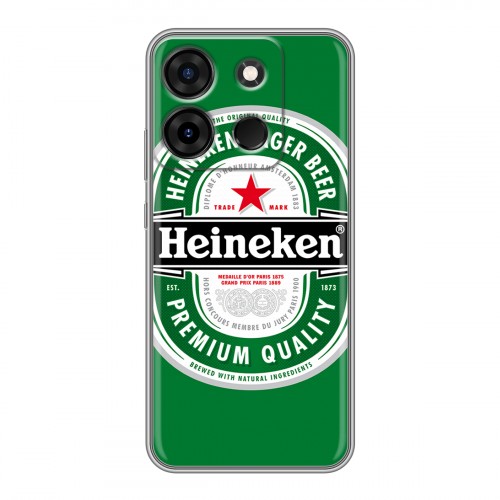 Дизайнерский силиконовый с усиленными углами чехол для Infinix Smart 7 Plus Heineken