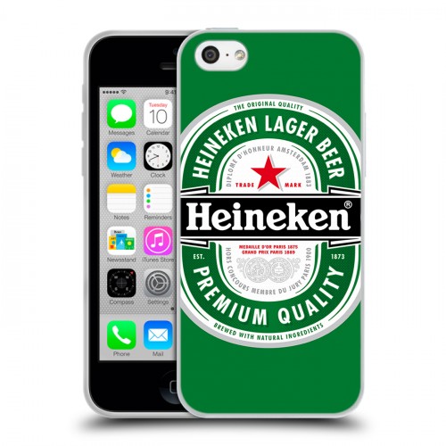 Дизайнерский пластиковый чехол для Iphone 5c Heineken