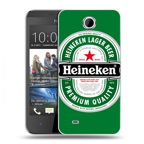 Дизайнерский пластиковый чехол для HTC Desire 300 Heineken