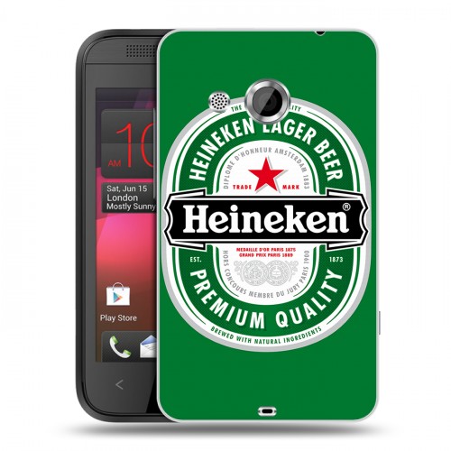 Дизайнерский пластиковый чехол для HTC Desire 200 Heineken