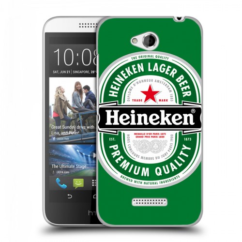 Дизайнерский пластиковый чехол для HTC Desire 616 Heineken