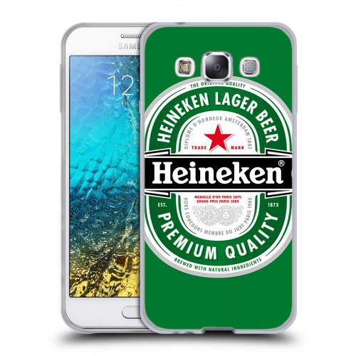 Дизайнерский пластиковый чехол для Samsung Galaxy E5 Heineken