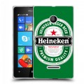 Дизайнерский пластиковый чехол для Microsoft Lumia 435 Heineken