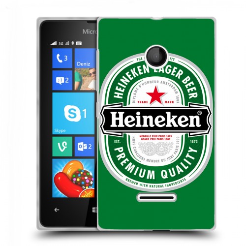 Дизайнерский пластиковый чехол для Microsoft Lumia 435 Heineken