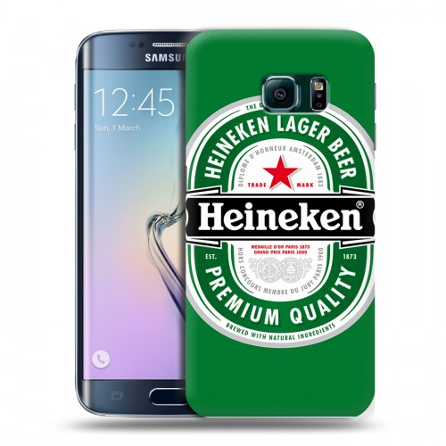 Дизайнерский пластиковый чехол для Samsung Galaxy S6 Edge Heineken