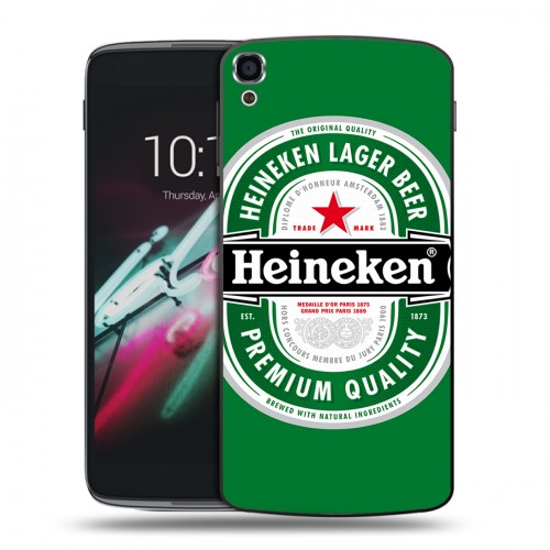 Дизайнерский пластиковый чехол для Alcatel One Touch Idol 3 (5.5) Heineken