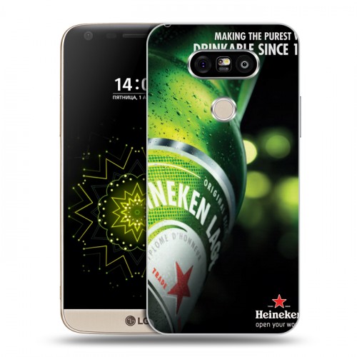 Дизайнерский пластиковый чехол для LG G5 Heineken