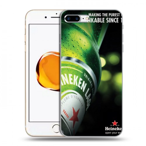 Дизайнерский пластиковый чехол для Iphone 7 Plus / 8 Plus Heineken