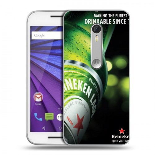 Дизайнерский пластиковый чехол для Lenovo Moto G Heineken