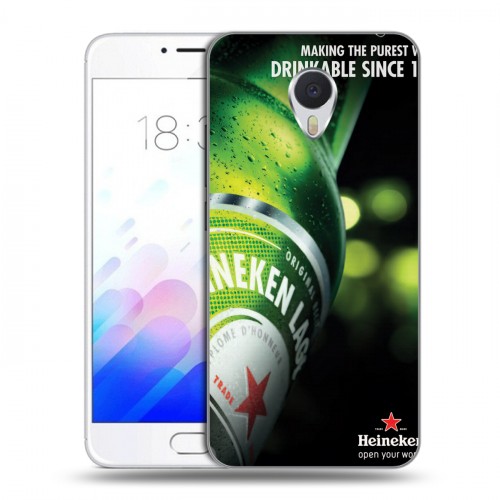 Дизайнерский пластиковый чехол для Meizu M3E Heineken