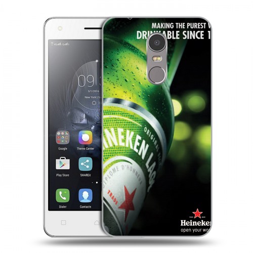 Дизайнерский пластиковый чехол для Lenovo K6 Note Heineken