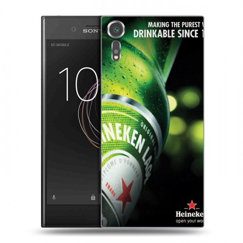 Дизайнерский пластиковый чехол для Sony Xperia XZs Heineken