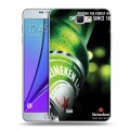 Дизайнерский пластиковый чехол для Samsung Galaxy Note 2 Heineken