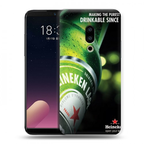 Дизайнерский пластиковый чехол для Meizu 15 Plus Heineken