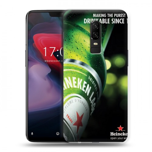 Дизайнерский пластиковый чехол для OnePlus 6 Heineken