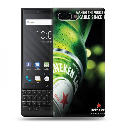 Дизайнерский пластиковый чехол для BlackBerry KEY2 Heineken