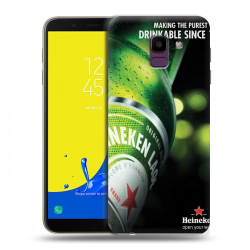 Дизайнерский пластиковый чехол для Samsung Galaxy J6 Heineken